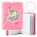 Pluszowy Notatnik W Linie Jednorożec Holograficzny Różowy A6 80 Kartek LEAN