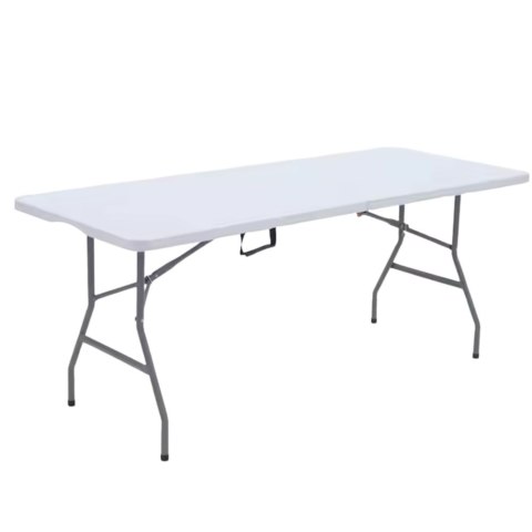 Stół Składany Z Blokadą Cateringowy Bankietowy Stolik Biały 180 x 74 cm LEAN Stół Składany Z Blokadą Cateringowy Bankietowy Stolik Biały 180 x 74 cm LEAN