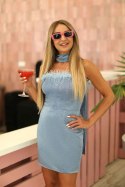 Sukienka Model Bruna Blue Połysk - Jersa Jersa