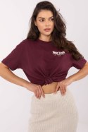 Tshirt Damski Model D12022M02645R Bordo - Sublevel Sublevel Tshirt Damski Model D12022M02645R Bordo - Sublevel Sublevel