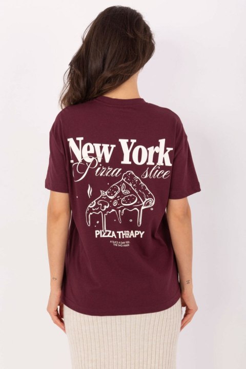 Tshirt Damski Model D12022M02645R Bordo - Sublevel Sublevel Tshirt Damski Model D12022M02645R Bordo - Sublevel Sublevel