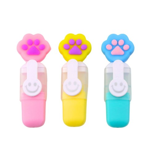 Zestaw Mini Zakreślacze Z Łapką W Etui Kolorowe 6szt 8cm LEAN Zestaw Mini Zakreślacze Z Łapką W Etui Kolorowe 6szt 8cm LEAN