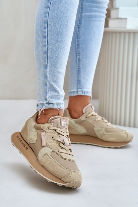Buty Sportowe Model Big Star OO274564 Hi-Polly System Beige - Step in style Step in style Buty Sportowe Model Big Star OO274564 Hi-Polly System Beige - Step in style Step in style