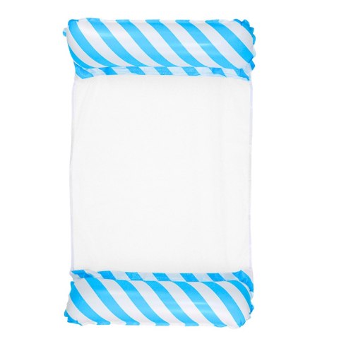 Dmuchany Hamak Wodny Materac Leżak Biało-Niebieski 120x70cm LEAN Dmuchany Hamak Wodny Materac Leżak Biało-Niebieski 120x70cm LEAN