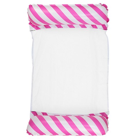 Dmuchany Hamak Wodny Materac Leżak Biało-Różowy 120x70cm LEAN Dmuchany Hamak Wodny Materac Leżak Biało-Różowy 120x70cm LEAN