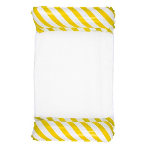 Dmuchany Hamak Wodny Materac Leżak Biało-Żółty 120x70cm LEAN Dmuchany Hamak Wodny Materac Leżak Biało-Żółty 120x70cm LEAN
