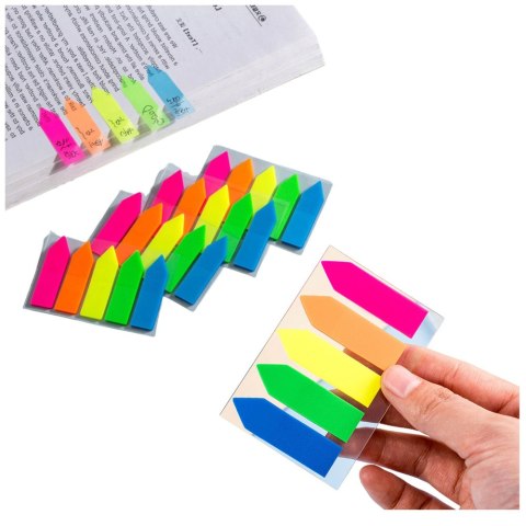 Karteczki Indeksujące Samoprzylepne Strzałki Kolorowe 45x12mm LEAN Karteczki Indeksujące Samoprzylepne Strzałki Kolorowe 45x12mm LEAN
