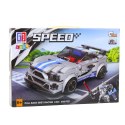 Klocki Konstrukcyjne Auto Robot 2w1 Niebiesko-Szary Napęd 350 el. LEAN Toys