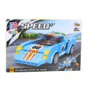 Klocki Konstrukcyjne Auto Robot 2w1 Pomarańczowo-Niebieski Napęd 336 el. LEAN Toys