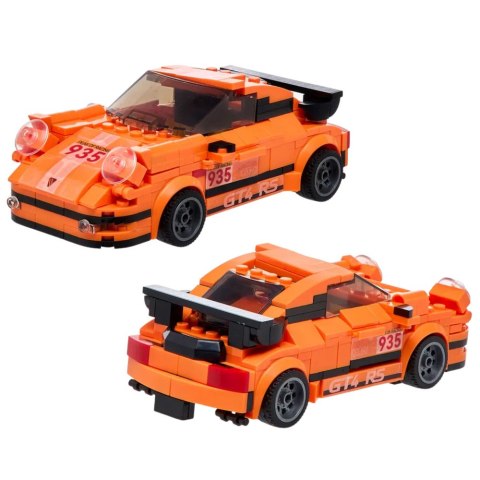 Klocki Konstrukcyjne Auto Robot 2w1 Pomarańczowy Napęd 354 el. LEAN Toys Klocki Konstrukcyjne Auto Robot 2w1 Pomarańczowy Napęd 354 el. LEAN Toys