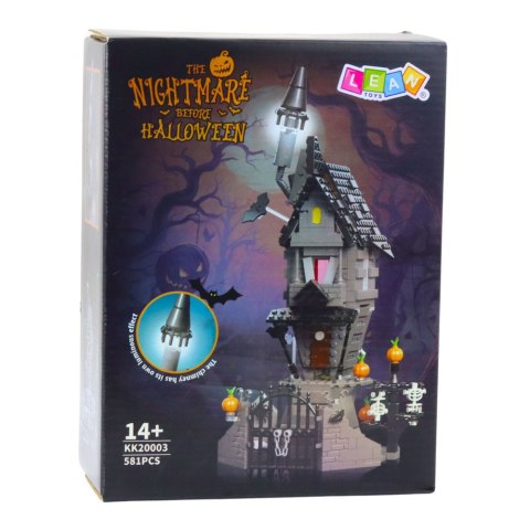 Klocki Konstrukcyjne Dom Strachu Halloween Wieża 581 el. LEAN Toys Klocki Konstrukcyjne Dom Strachu Halloween Wieża 581 el. LEAN Toys