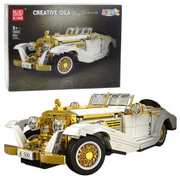 Klocki Konstrukcyjne Samochód Vintage Klasyk K500 Biało-Złoty 952 el. LEAN Toys
