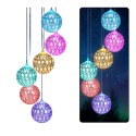 Lampki Solarne Ogrodowe LED Dzwonki Kule Marokańskie 70cm LEAN