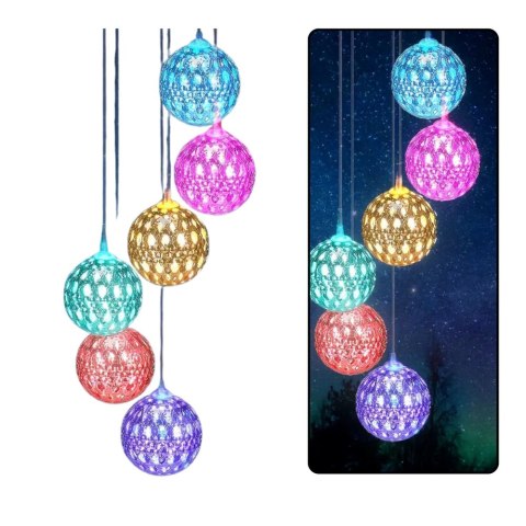 Lampki Solarne Ogrodowe LED Dzwonki Kule Marokańskie 70cm LEAN Lampki Solarne Ogrodowe LED Dzwonki Kule Marokańskie 70cm LEAN