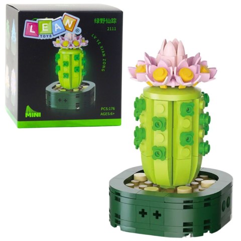 Mini Klocki Konstrukcyjne Kaktus Z Różowym Kwiatem 176 el. LEAN TOYS Mini Klocki Konstrukcyjne Kaktus Z Różowym Kwiatem 176 el. LEAN TOYS