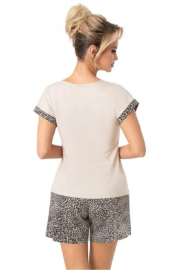 Piżama Damska Model Omari Short Beige - Donna Donna