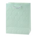Torba Prezentowa Elegancka Tłoczone Serca Pastelowa 23 x 18 x 10,5 cm LEAN