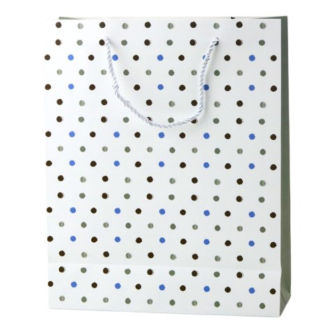 Torba Prezentowa Klasyczna W Kropki Zawieszka Just For You 32 x 26 x 10 cm LEAN Torba Prezentowa Klasyczna W Kropki Zawieszka Just For You 32 x 26 x 10 cm LEAN
