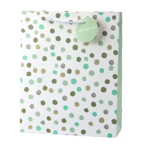 Torba Prezentowa Klasyczna W Kropki Zawieszka Just For You 32 x 26 x 10 cm LEAN Torba Prezentowa Klasyczna W Kropki Zawieszka Just For You 32 x 26 x 10 cm LEAN