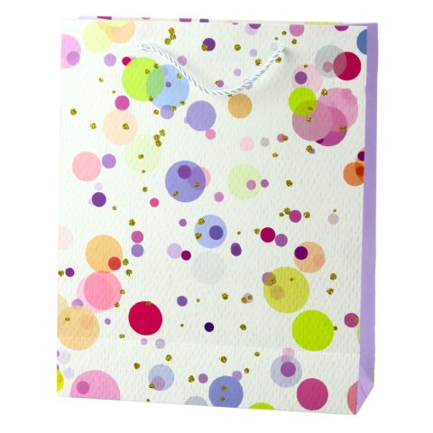Torba Prezentowa Kropki Akwarelowe Pastelowe 32 × 26 × 10 cm LEAN Torba Prezentowa Kropki Akwarelowe Pastelowe 32 × 26 × 10 cm LEAN