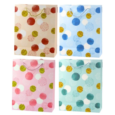 Torba Prezentowa Wzór Złote Kropki Pastelowa 32 × 26 × 10 cm LEAN Torba Prezentowa Wzór Złote Kropki Pastelowa 32 × 26 × 10 cm LEAN