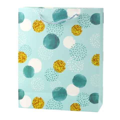 Torba Prezentowa Wzór Złote Kropki Pastelowa 32 × 26 × 10 cm LEAN Torba Prezentowa Wzór Złote Kropki Pastelowa 32 × 26 × 10 cm LEAN