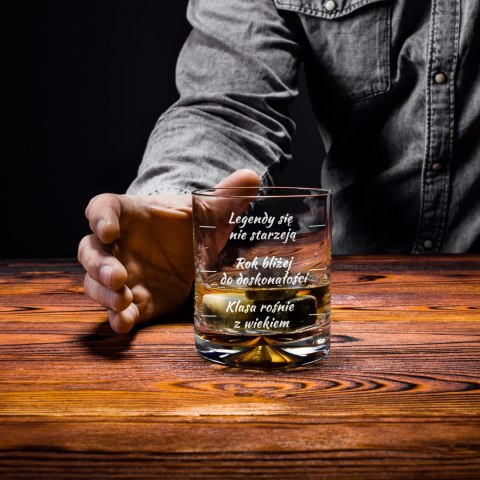 Urodzinowa szklanka do whisky z nadrukiem - prezent na 40-stkę Urodzinowa szklanka do whisky z nadrukiem - prezent na 40-stkę