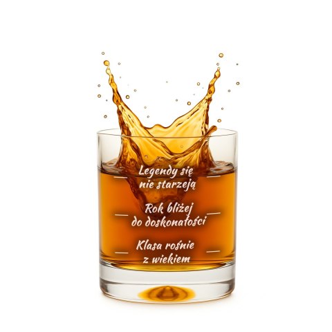 Urodzinowa szklanka do whisky z nadrukiem - prezent na 40-stkę Urodzinowa szklanka do whisky z nadrukiem - prezent na 40-stkę