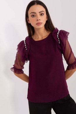 Bluzka Model LK-BZ-506682.26P Dark Violet - Lakerta Lakerta