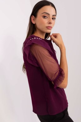 Bluzka Model LK-BZ-506682.26P Dark Violet - Lakerta Lakerta