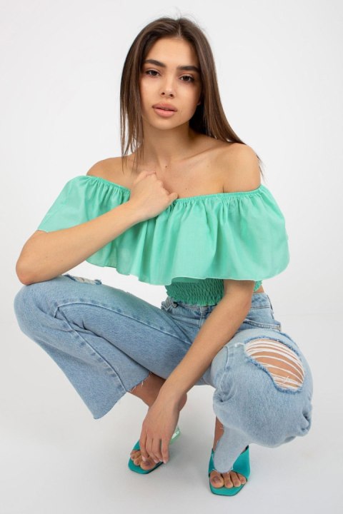 Bluzka Model LK-TP-508609.37 Mint - Lakerta Lakerta Bluzka Model LK-TP-508609.37 Mint - Lakerta Lakerta