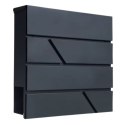 Duża Skrzynka Pocztowa Na Listy Gazety Antracytowa 37x37x11 cm LEAN