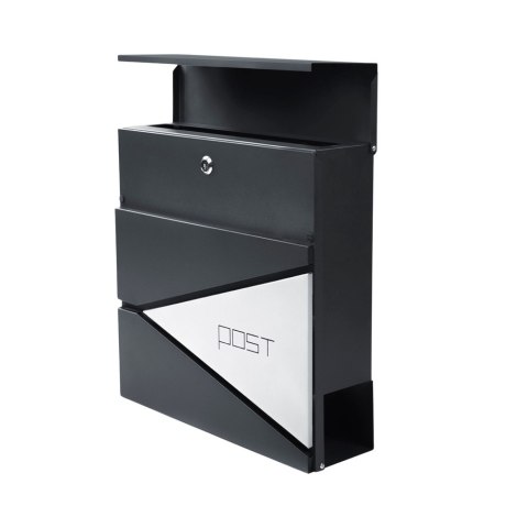 Duża Skrzynka Pocztowa Na Listy Gazety Antracytowa Napis POST 37x37x10,5 cm LEAN Duża Skrzynka Pocztowa Na Listy Gazety Antracytowa Napis POST 37x37x10,5 cm LEAN
