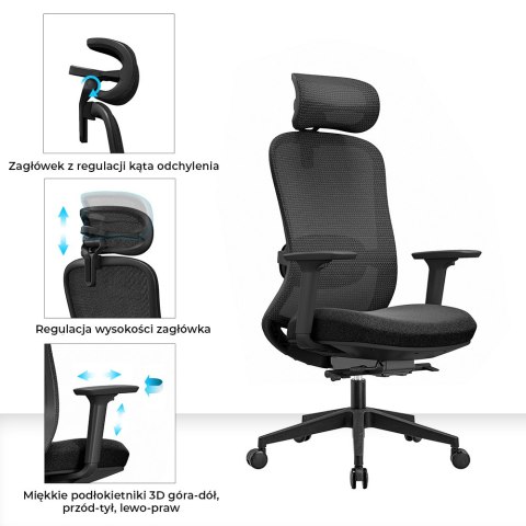 Fotel biurowy ergonomiczny ANGEL fizjO z funkcją masażu ANGEL Fotel biurowy ergonomiczny ANGEL fizjO z funkcją masażu ANGEL