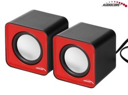 Głośniki Audiocore AC870 R komputerowe 6W USB Red&Black Audiocore