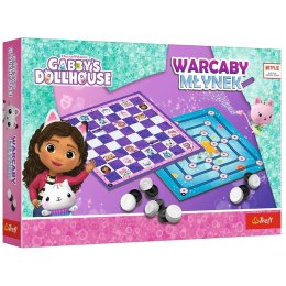 Gra planszowa Warcaby i Młynek Koci Domek Gabi Trefl 02800 Trefl Gry