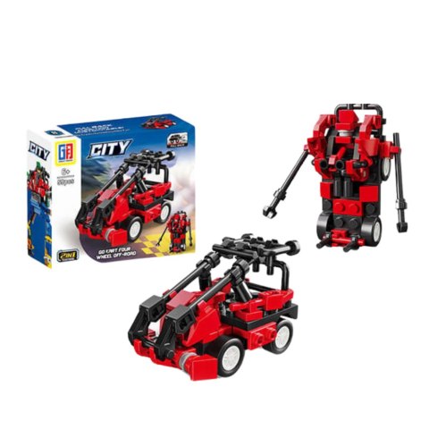 Klocki Konstrukcyjne 2w1 Pojazd Robot Mini Zestaw 42-65 el. Mix LEAN TOYS Klocki Konstrukcyjne 2w1 Pojazd Robot Mini Zestaw 42-65 el. Mix LEAN TOYS