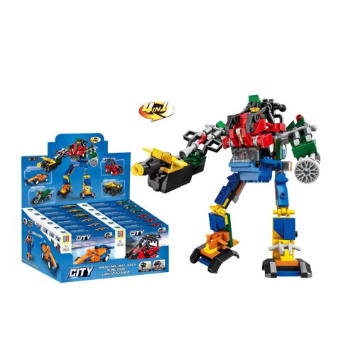 Klocki Konstrukcyjne 2w1 Pojazd Robot Mini Zestaw 42-65 el. Mix LEAN TOYS Klocki Konstrukcyjne 2w1 Pojazd Robot Mini Zestaw 42-65 el. Mix LEAN TOYS