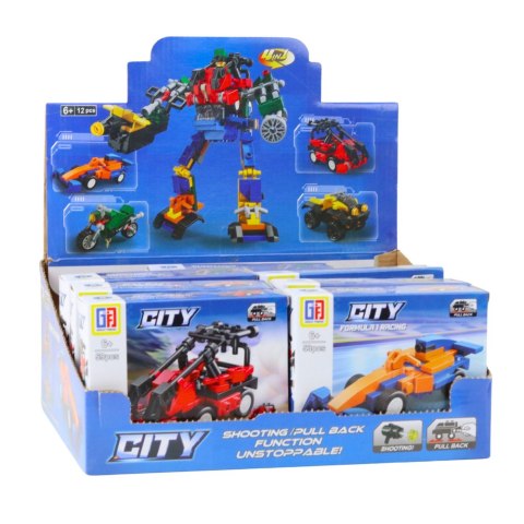 Klocki Konstrukcyjne 2w1 Pojazd Robot Mini Zestaw 42-65 el. Mix LEAN TOYS Klocki Konstrukcyjne 2w1 Pojazd Robot Mini Zestaw 42-65 el. Mix LEAN TOYS