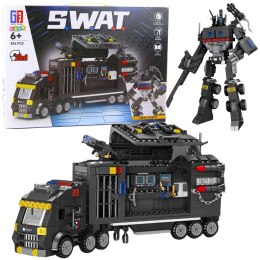 Klocki Konstrukcyjne 8w1 Pojazd SWAT Policja Robot 826 el. LEAN Toys