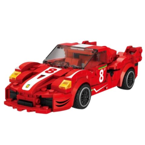 Klocki Konstrukcyjne Auto Robot 2w1 Czerwony Napęd 341 el. LEAN Toys Klocki Konstrukcyjne Auto Robot 2w1 Czerwony Napęd 341 el. LEAN Toys
