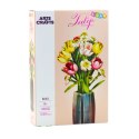 Klocki Konstrukcyjne Bukiet Tulipany W Wazonie 1250 el. LEAN Toys