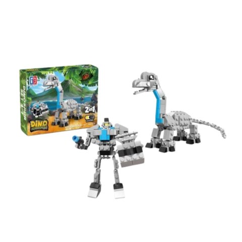 Klocki Konstrukcyjne Dinozaur Robot 2w1 50-70 el. Mix LEAN TOYS Klocki Konstrukcyjne Dinozaur Robot 2w1 50-70 el. Mix LEAN TOYS
