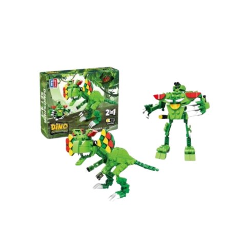 Klocki Konstrukcyjne Dinozaur Robot 2w1 50-70 el. Mix LEAN TOYS Klocki Konstrukcyjne Dinozaur Robot 2w1 50-70 el. Mix LEAN TOYS