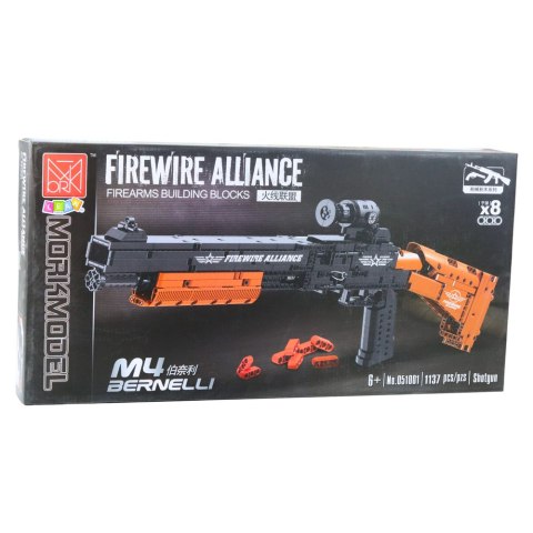 Klocki Konstrukcyjne Karabin M4 Bernelli Funkcja Strzału 1137 el. LEAN Toys Klocki Konstrukcyjne Karabin M4 Bernelli Funkcja Strzału 1137 el. LEAN Toys