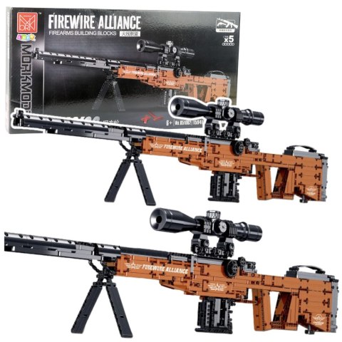 Klocki Konstrukcyjne Karabin Snajperski AWM Funkcja Strzału 1594 el. LEAN Toys