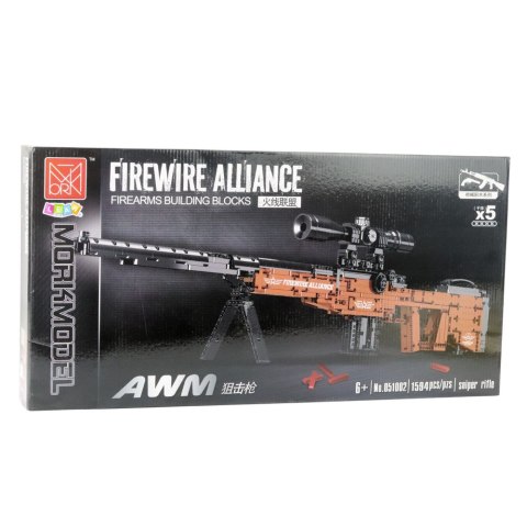 Klocki Konstrukcyjne Karabin Snajperski AWM Funkcja Strzału 1594 el. LEAN Toys Klocki Konstrukcyjne Karabin Snajperski AWM Funkcja Strzału 1594 el. LEAN Toys