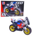 Klocki Konstrukcyjne Motor Motocykl Robot 2w1 217-222 el. Mix LEAN Toys
