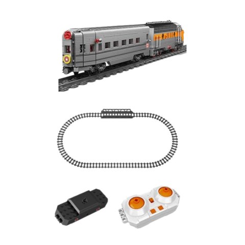 Klocki Konstrukcyjne Pociąg Szaro-Żółty Zdalnie Sterowany RC 1751 el. LEAN Toys Klocki Konstrukcyjne Pociąg Szaro-Żółty Zdalnie Sterowany RC 1751 el. LEAN Toys