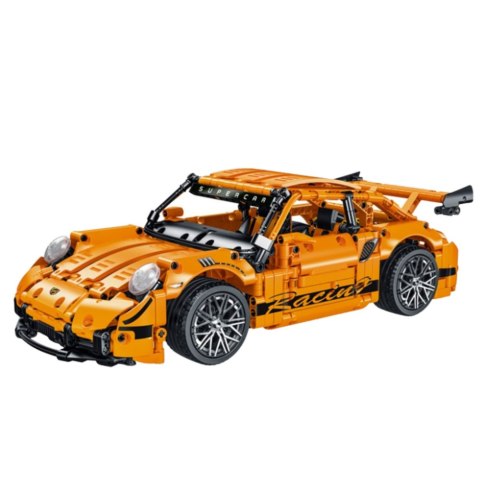 Klocki Konstrukcyjne Samochód GT Racing Pomarańczowy 1:14 1268 el. LEAN Toys